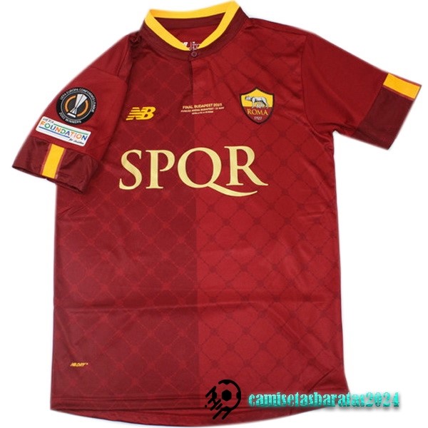 Replicas Tailandia Casa Camiseta As Roma Europa League Finals 2022 2023 Rojo