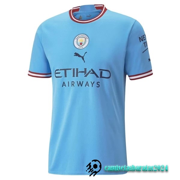 Replicas Tailandia Casa Camiseta Manchester City 2022 2023 Azul