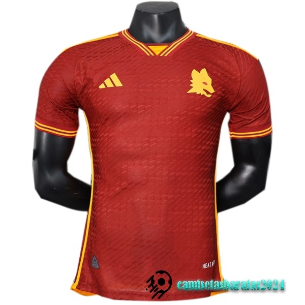 Replicas Tailandia Casa Jugadores Camiseta As Roma 2023 2024 Rojo