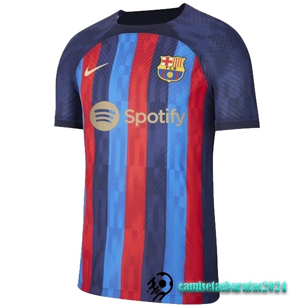 Replicas Tailandia Casa Jugadores Camiseta Barcelona 2022 2023 Azul Rojo