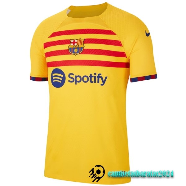 Replicas Tailandia Cuarta Jugadores Camiseta Barcelona 2022 2023 Amarillo