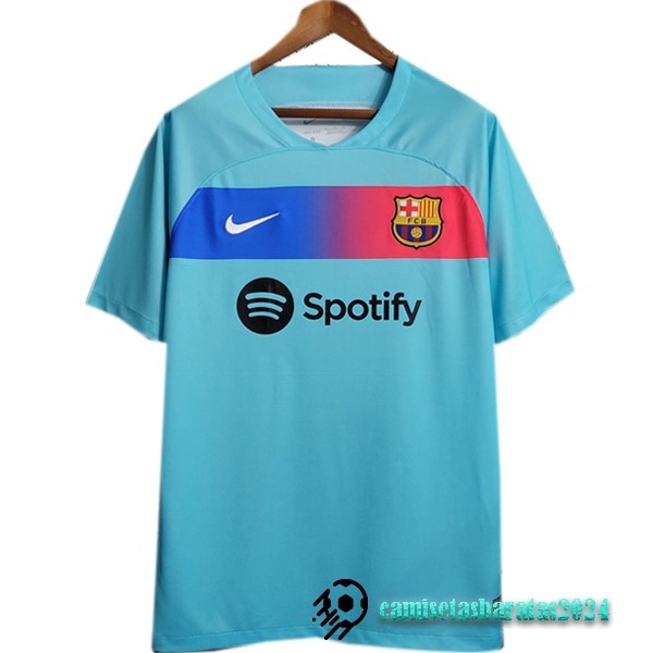Replicas Tailandia Especial Camiseta Barcelona 2023 2024 Azul Verde