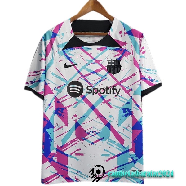 Replicas Tailandia Especial Camiseta Barcelona 2023 2024 Blanco Purpura