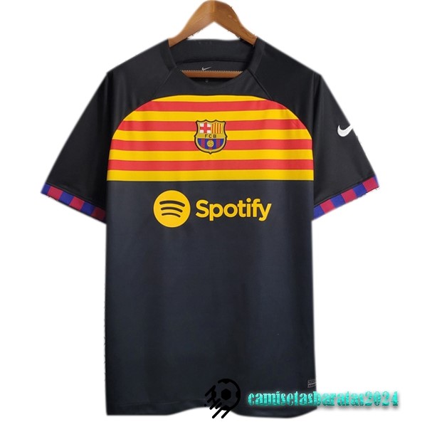Replicas Tailandia Especial Camiseta Barcelona 2023 2024 Negro II Amarillo