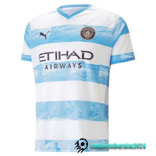 Replicas Tailandia Especial Camiseta Manchester City 2022 2023 Azul