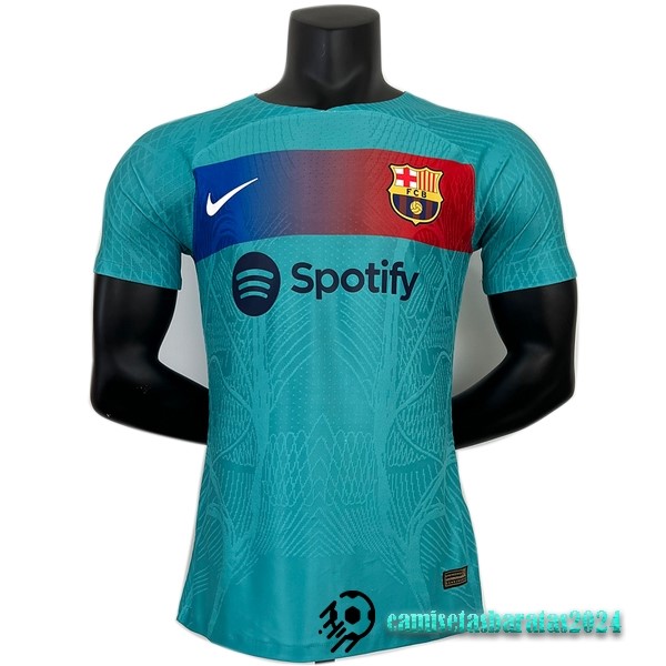 Replicas Tailandia Especial Jugadores Camiseta Barcelona 2023 2024 Azul Verde