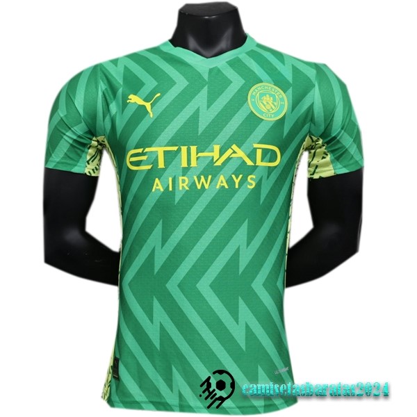 Replicas Tailandia Portero Jugadores Camiseta Manchester City 2023 2024 Verde