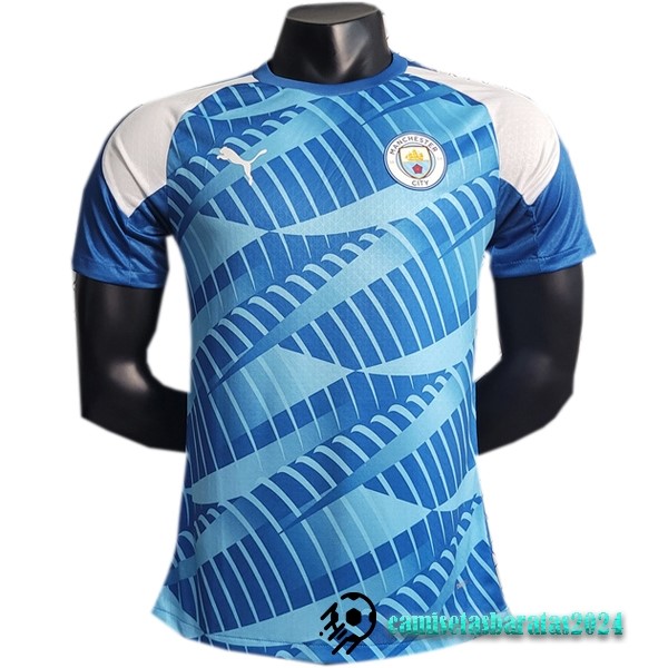 Replicas Tailandia Previo al partido Jugadores Camiseta Manchester City 2023 2024 Azul