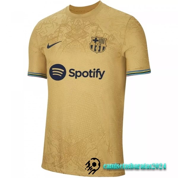 Replicas Tailandia Segunda Jugadores Camiseta Barcelona 2022 2023 Amarillo