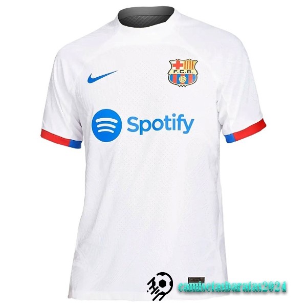 Replicas Tailandia Segunda Jugadores Camiseta Barcelona 2023 2024 Blanco