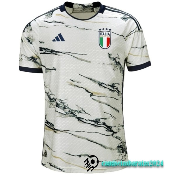 Replicas Tailandia Segunda Jugadores Camiseta Italia 2023 Blanco