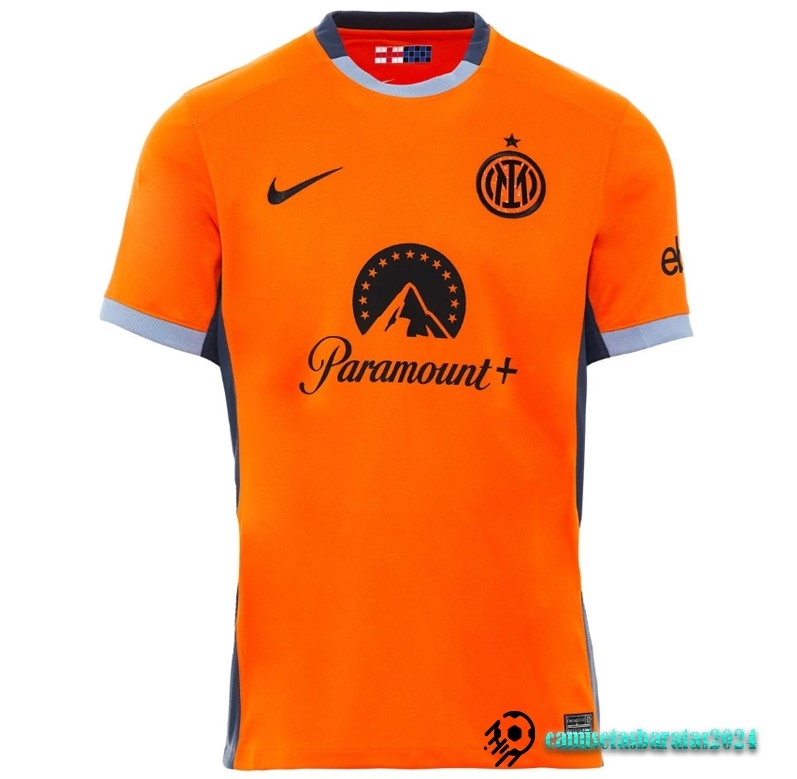 Replicas Tailandia Tercera Camiseta Inter Milán 2023 2024 Naranja